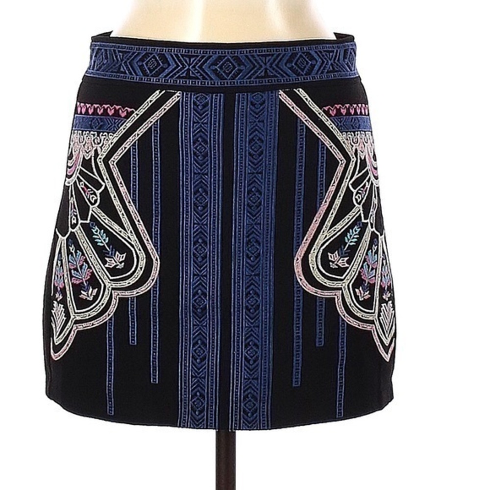 Anthropologie Champagne & Strawberry Skirt Size M